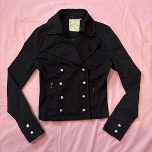 military jacket with silver buttons size xs